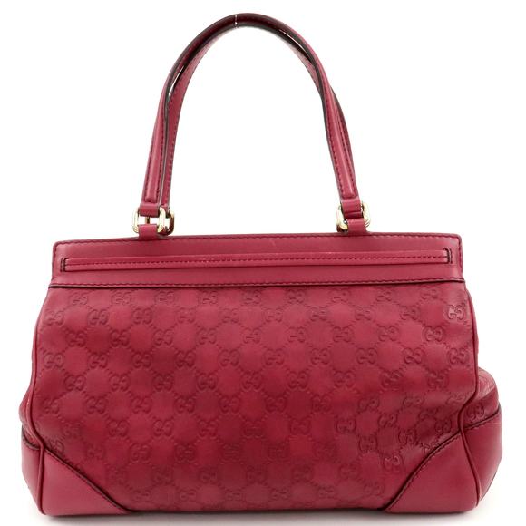 Gucci Bordeaux Reddish-Purple Hue Leather Shoulder Bag - Picture 3 of 15